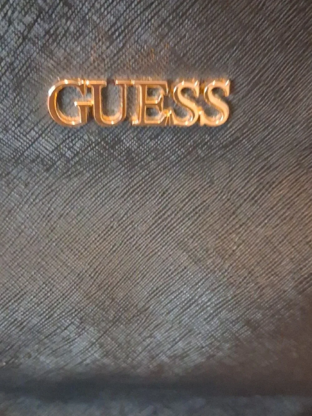 GUESS Black Satchel with Gold Hardware